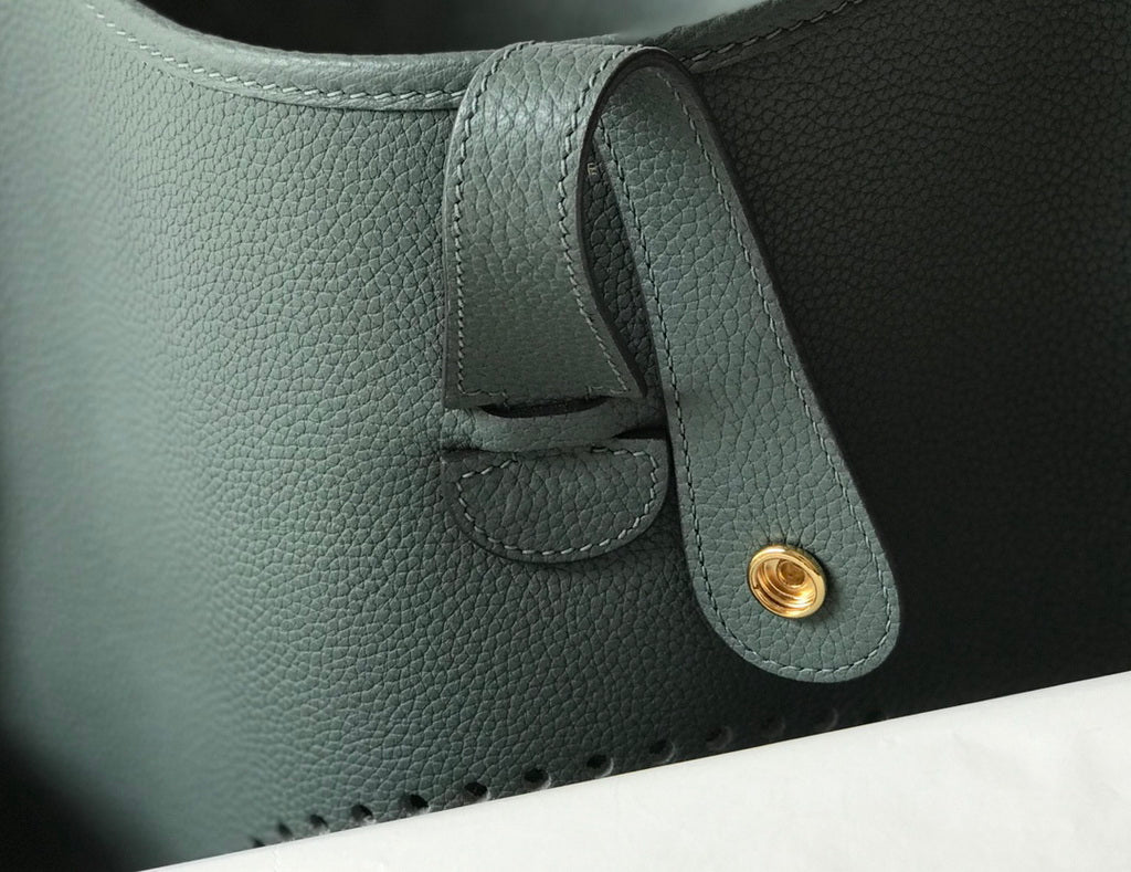 Hermès Evelyne III 29 Taurillon Clemence Bag Half Hand Dark Green Gold