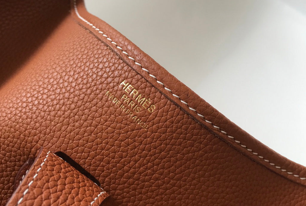 Hermès Evelyne III 29 Taurillon Clemence Bag Half Hand Camel Gold