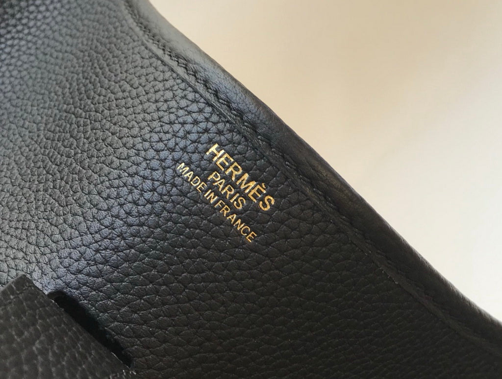 Hermès Evelyne III 29 Taurillon Clemence Bag Half Hand Black Gold