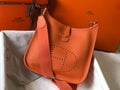Hermès Evelyne III 29 Taurillon Clemence Shoulder Bag Orange Silver