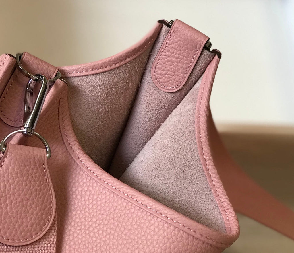 Hermès Evelyne III 29 Taurillon Clemence Shoulder Bag Light Pink Silver