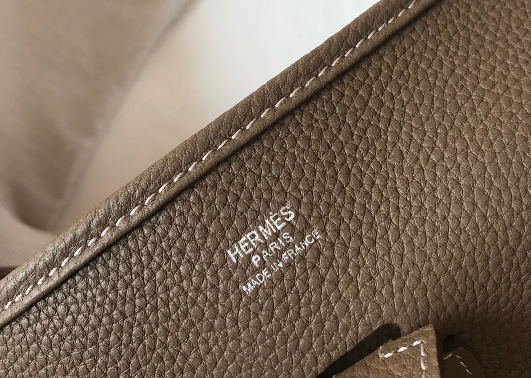 Hermès Evelyne III 29 Taurillon Clemence Shoulder Bag Dark Gray Silver