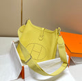 Hermès Evelyne III 29 Taurillon Clemence Shoulder Bag lemon yellow Silver