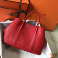 Hermes Garden Party 30 bag Togo leather Red