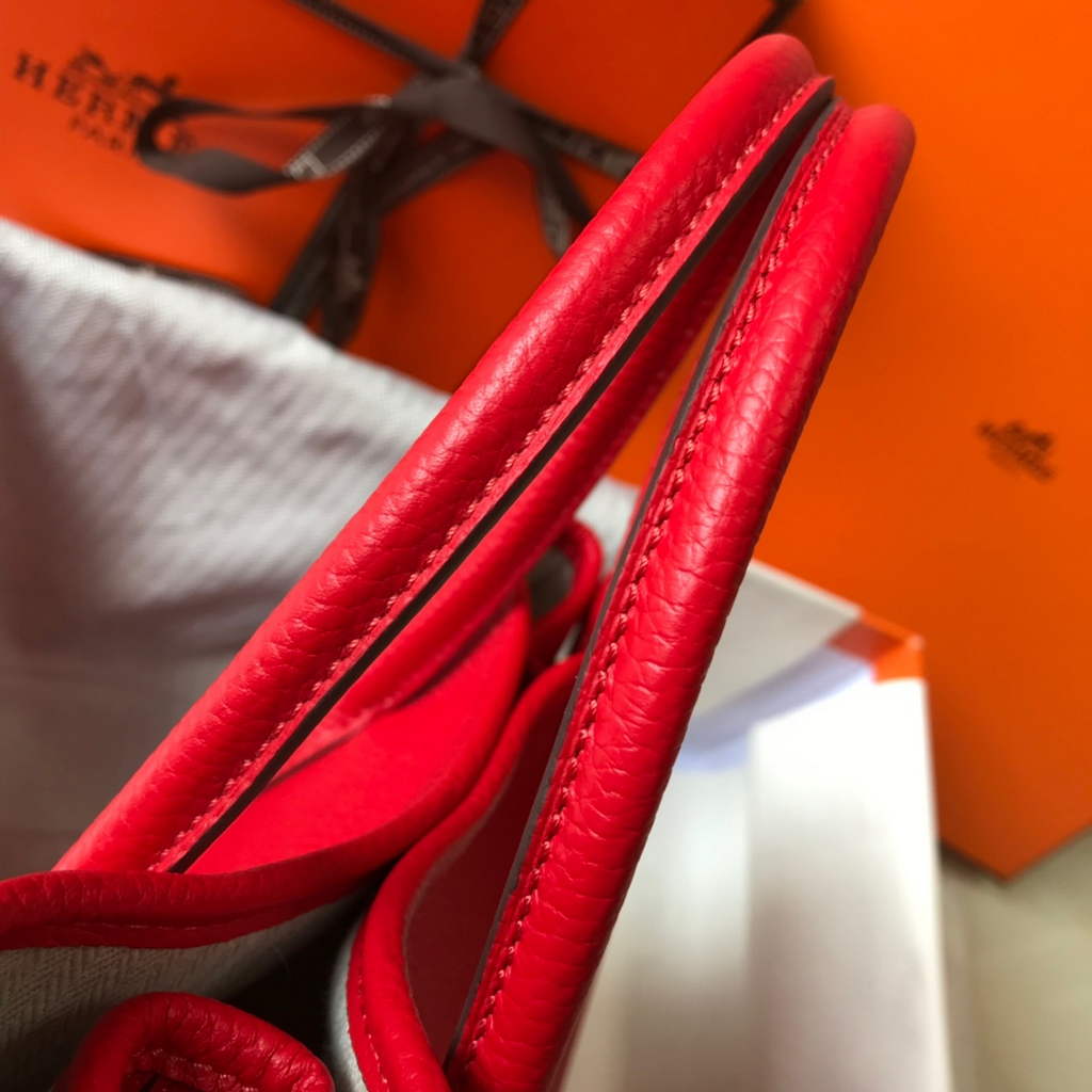 Hermes Garden Party 30 bag Togo leather Red
