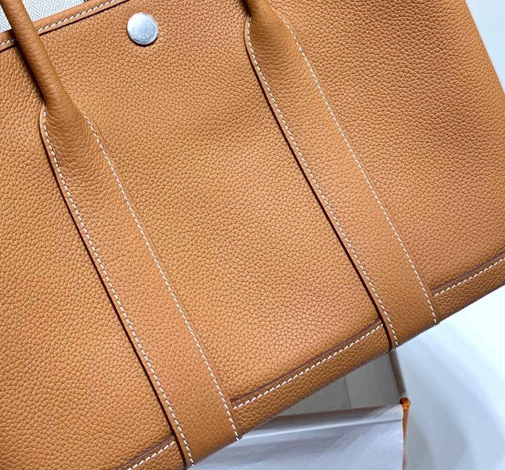 Hermes Garden Party 30 bag Light Brown Togo leather