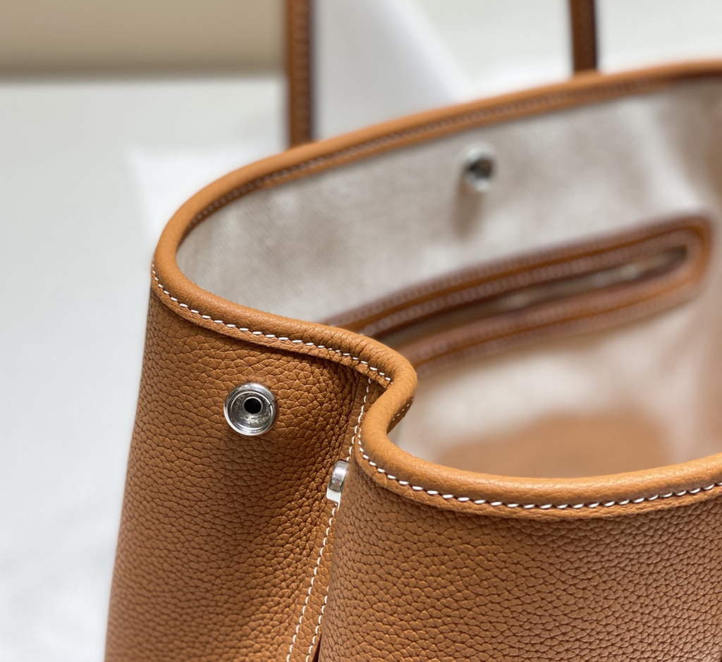 Hermes Garden Party 30 bag Light Brown Togo leather