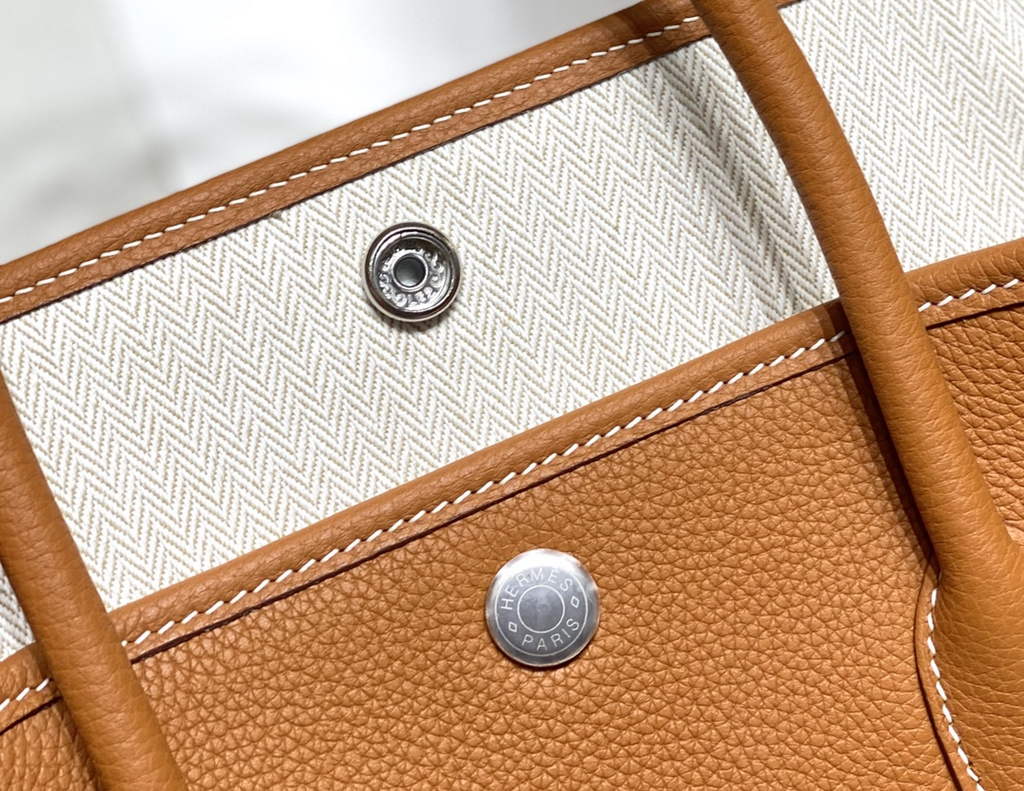 Hermes Garden Party 30 bag Light Brown Togo leather