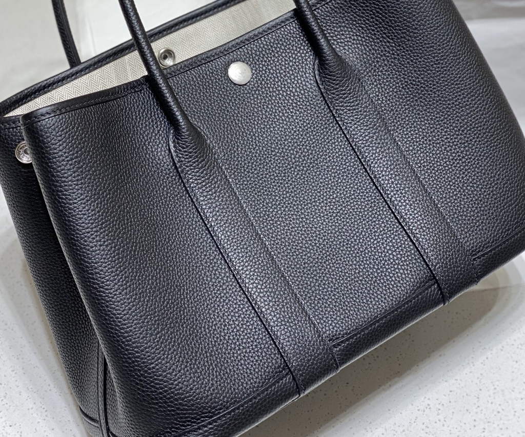 Hermes Garden Party 30 bag Togo leather Black