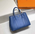 Hermes Garden Party 30 bag Togo leather Dark Blue