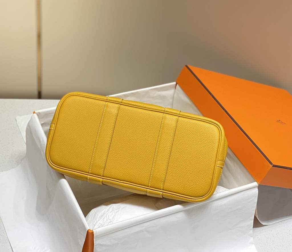 Hermes Garden Party 30 bag Yellow Togo leather