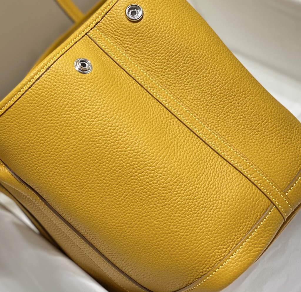 Hermes Garden Party 30 bag Yellow Togo leather