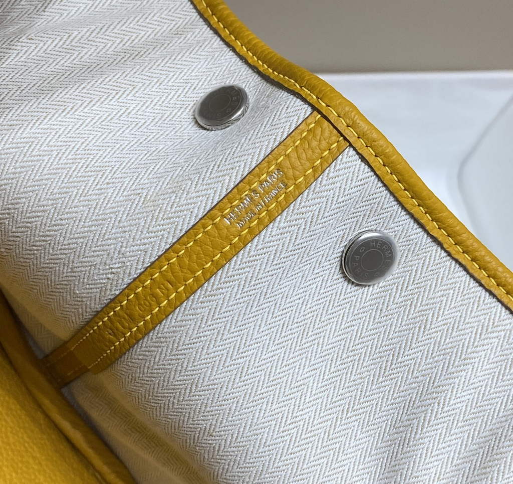 Hermes Garden Party 30 bag Yellow Togo leather