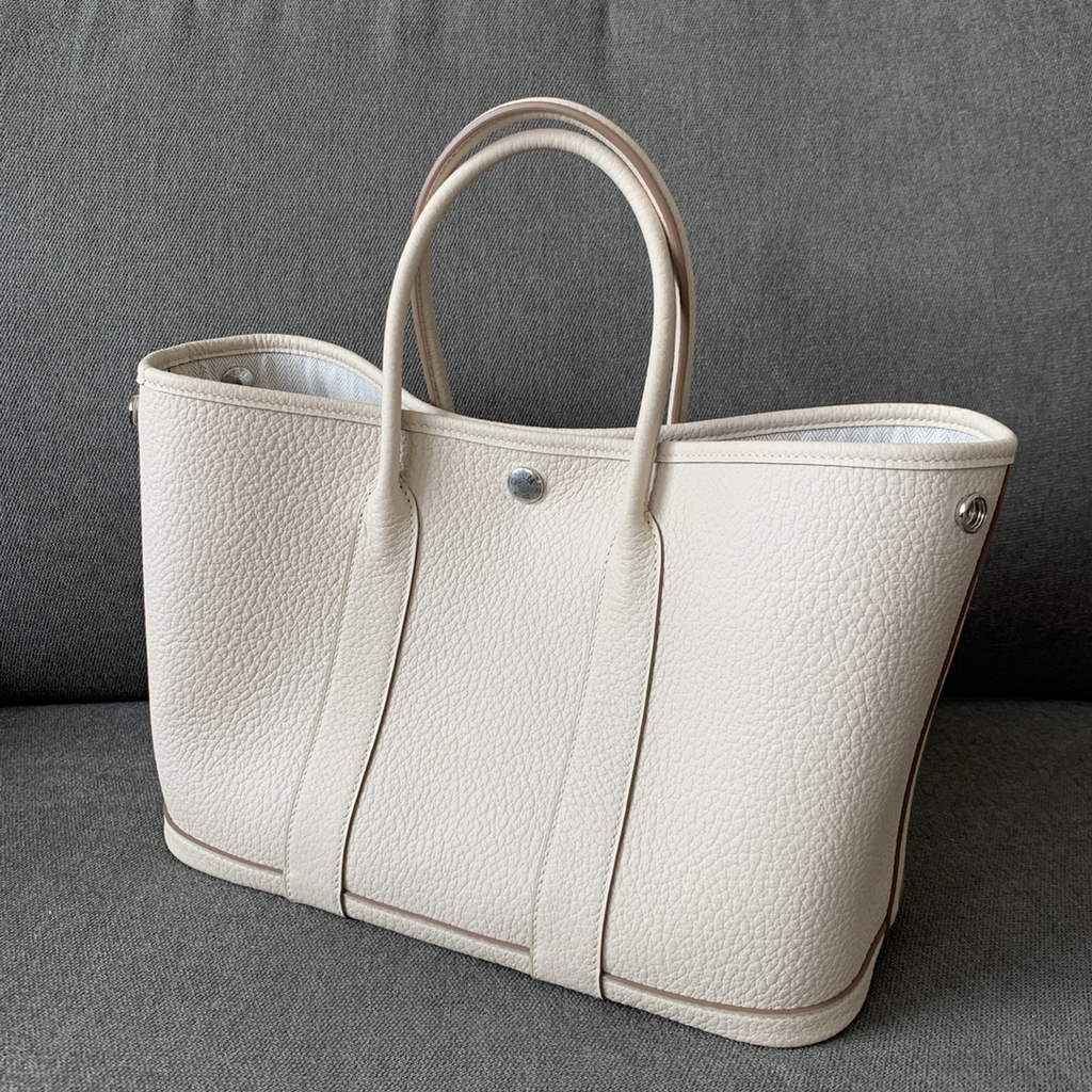 Hermes Garden Party 30 bag Negonda calfskin Beige