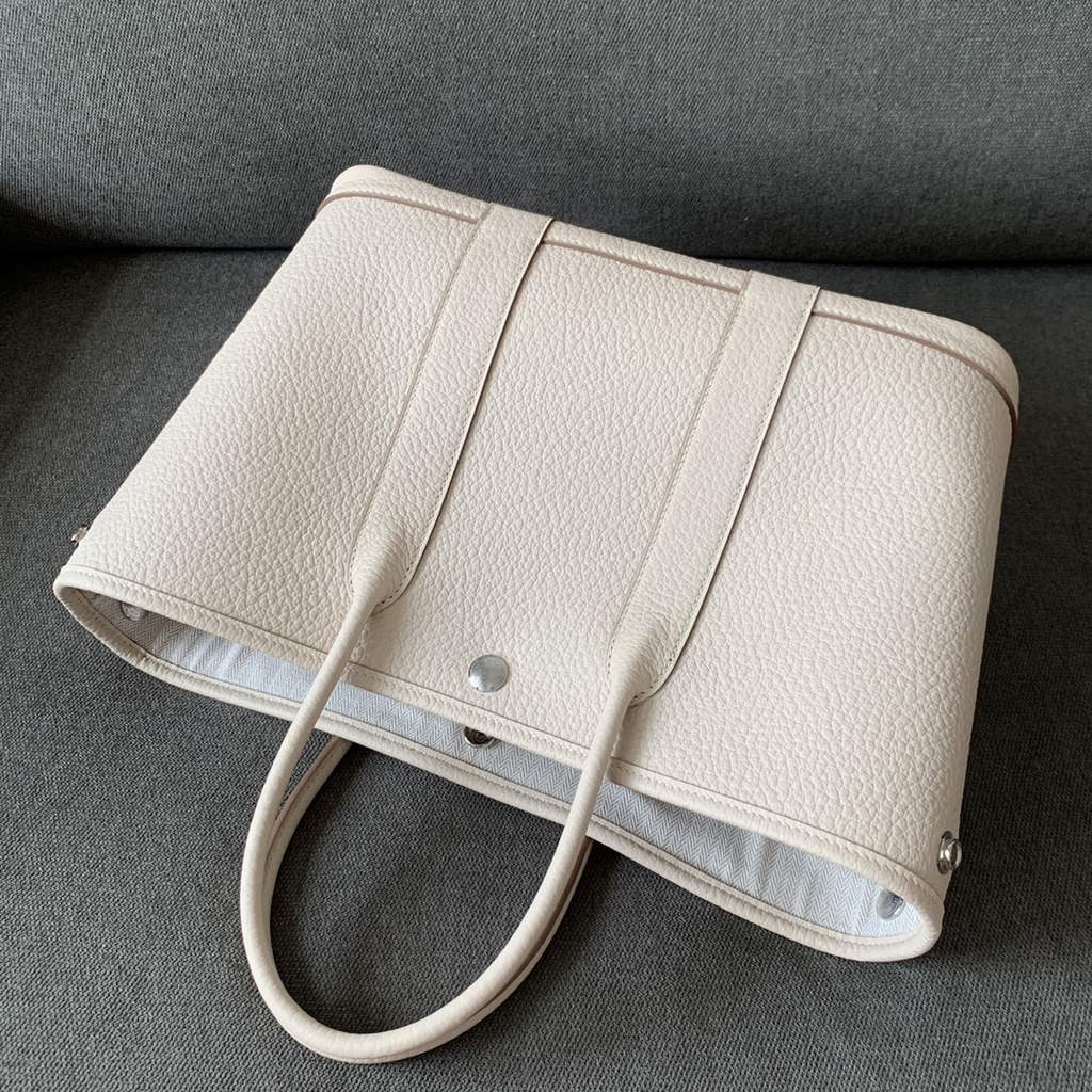 Hermes Garden Party 30 bag Negonda calfskin Beige