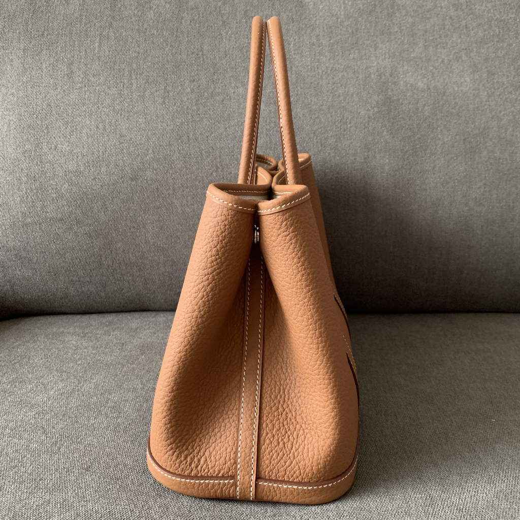 Hermes Garden Party 30 bag Negonda calfskin Light Brown