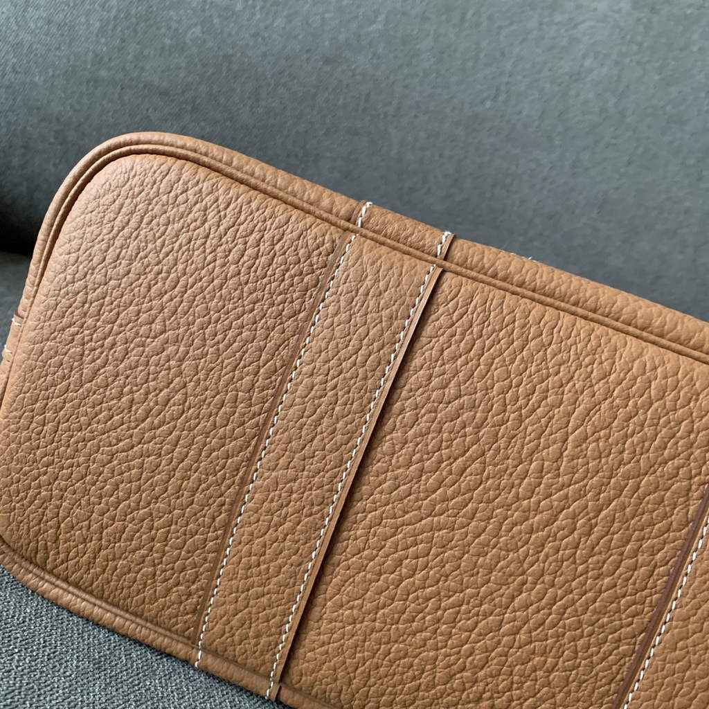 Hermes Garden Party 30 bag Negonda calfskin Light Brown