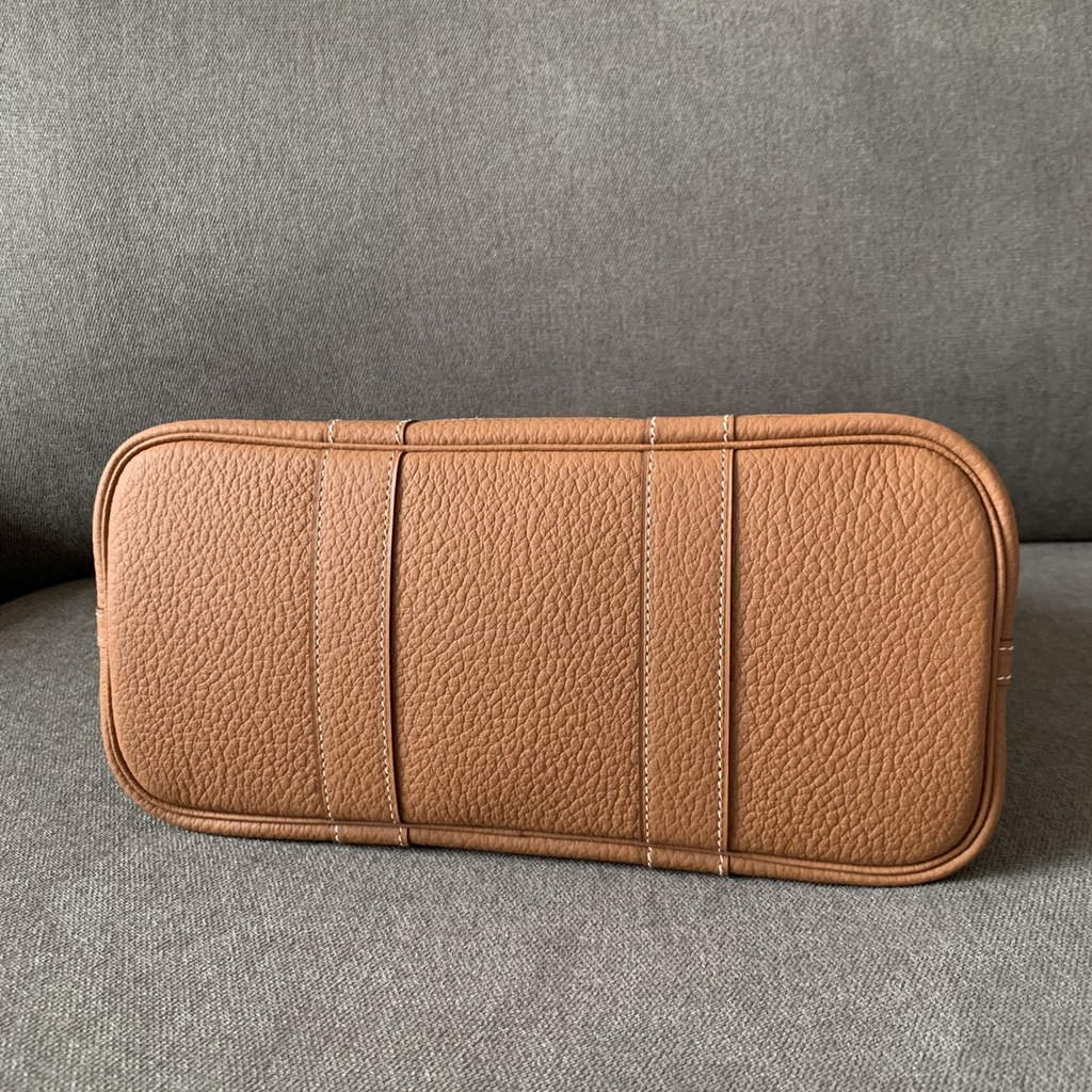 Hermes Garden Party 30 bag Negonda calfskin Light Brown