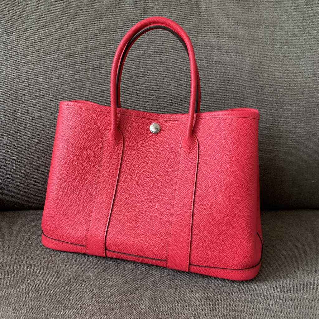 Hermes Garden Party 30 bag Epsom leather Plum