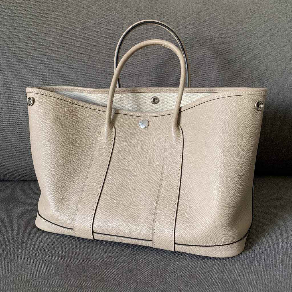 Hermes Garden Party 30 bag Epsom leather Gray