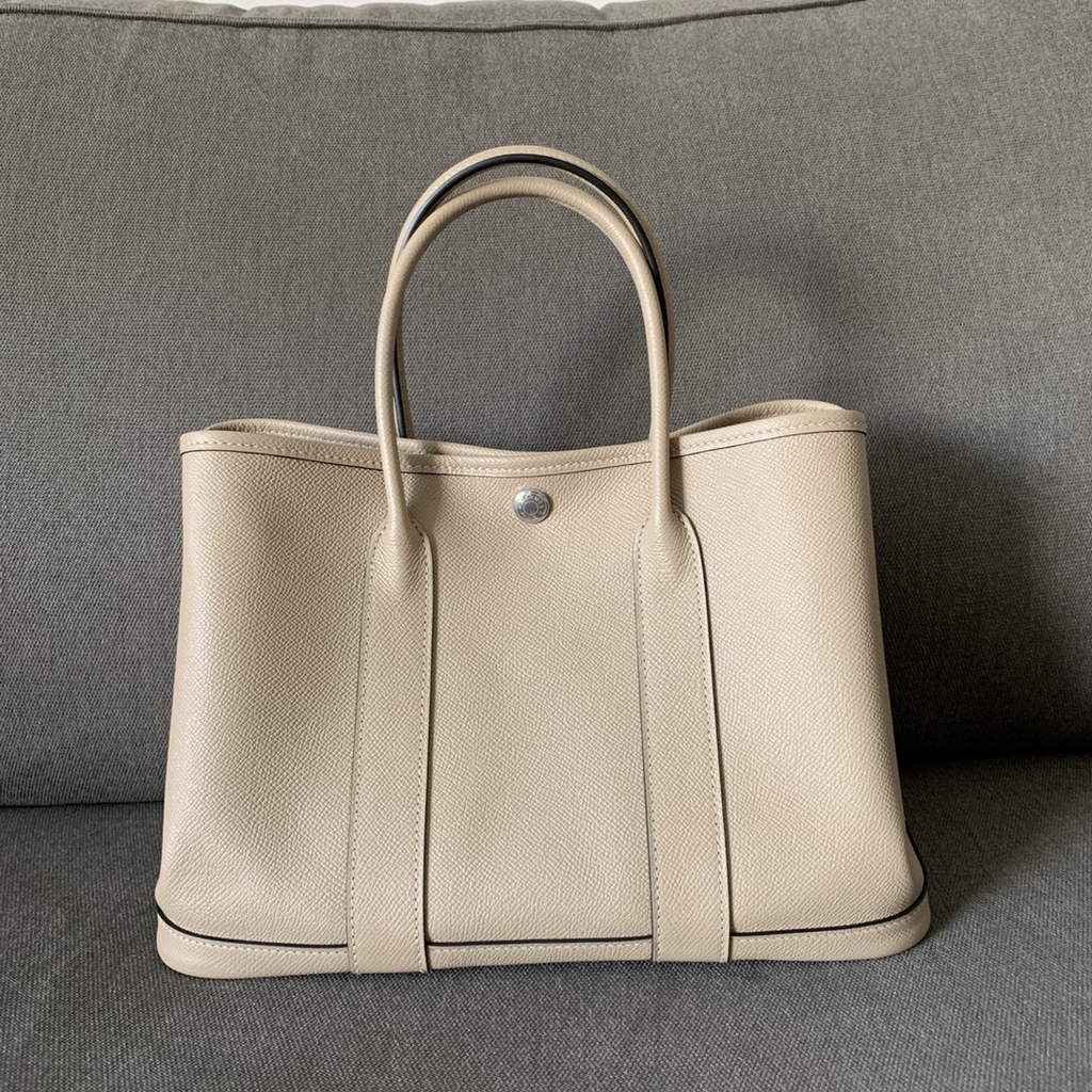Hermes Garden Party 30 bag Epsom leather Gray