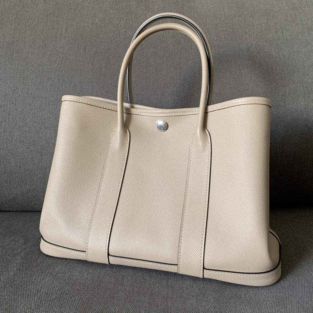Hermes Garden Party 30 bag Epsom leather Gray