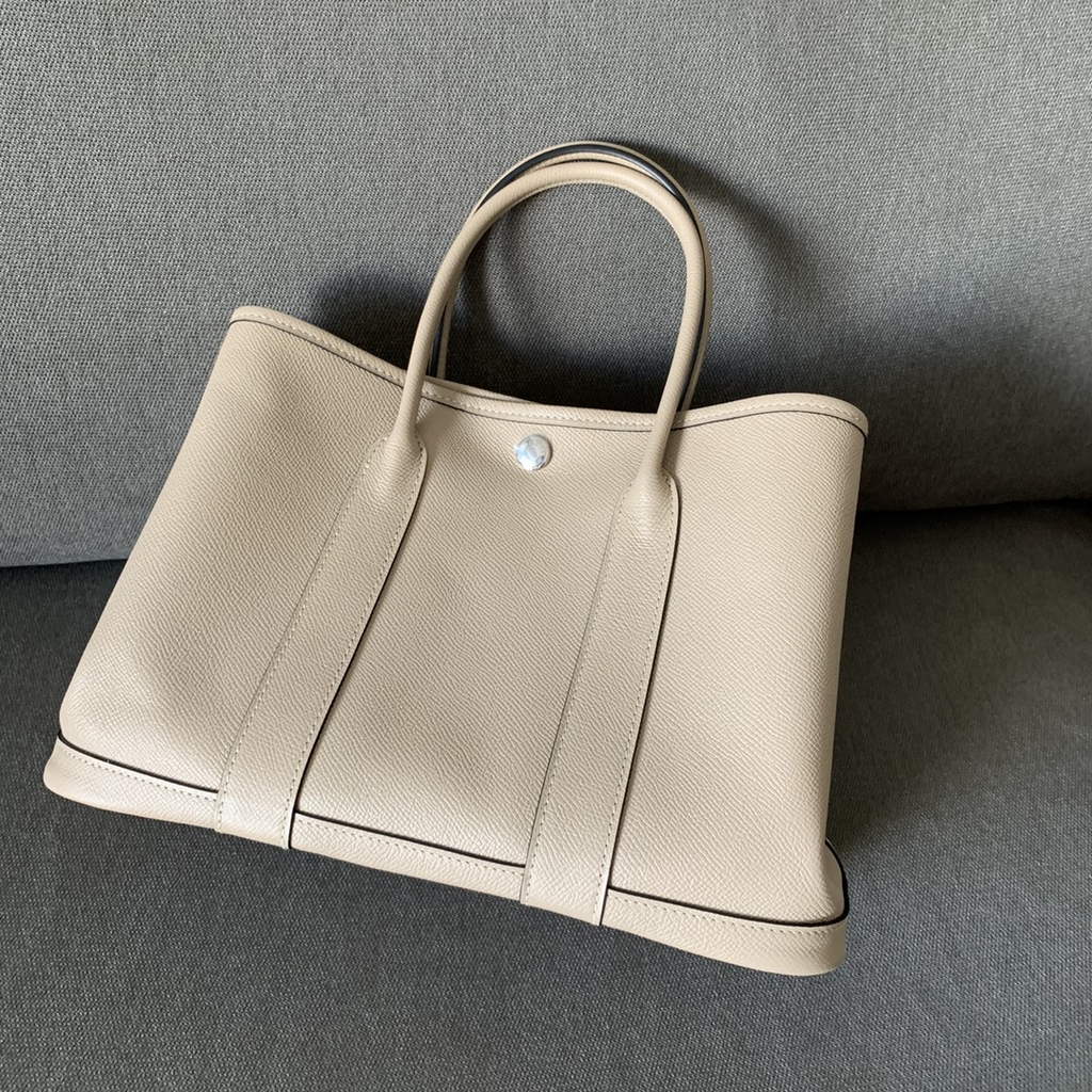 Hermes Garden Party 30 bag Epsom leather Gray
