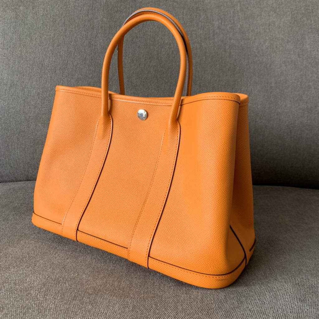 Hermes Garden Party 30 bag Epsom leather Orange