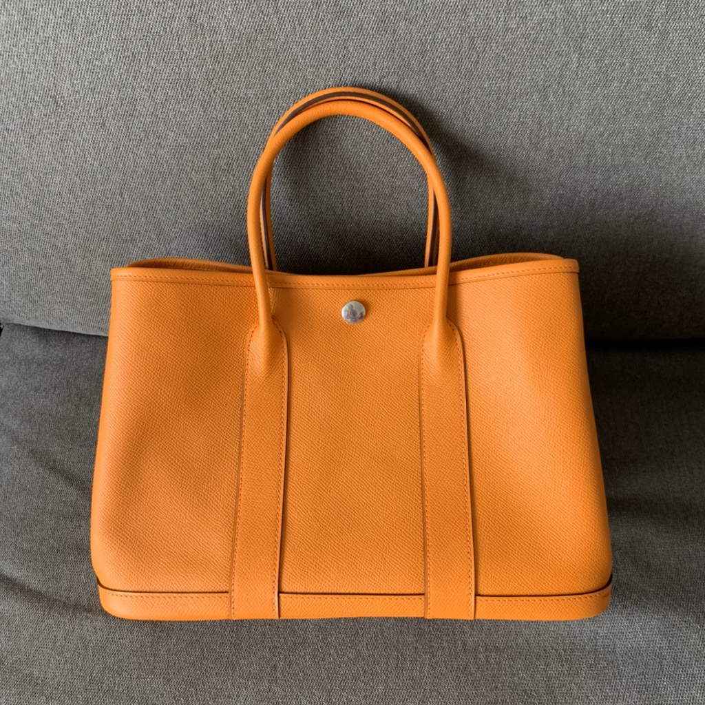 Hermes Garden Party 30 bag Epsom leather Orange