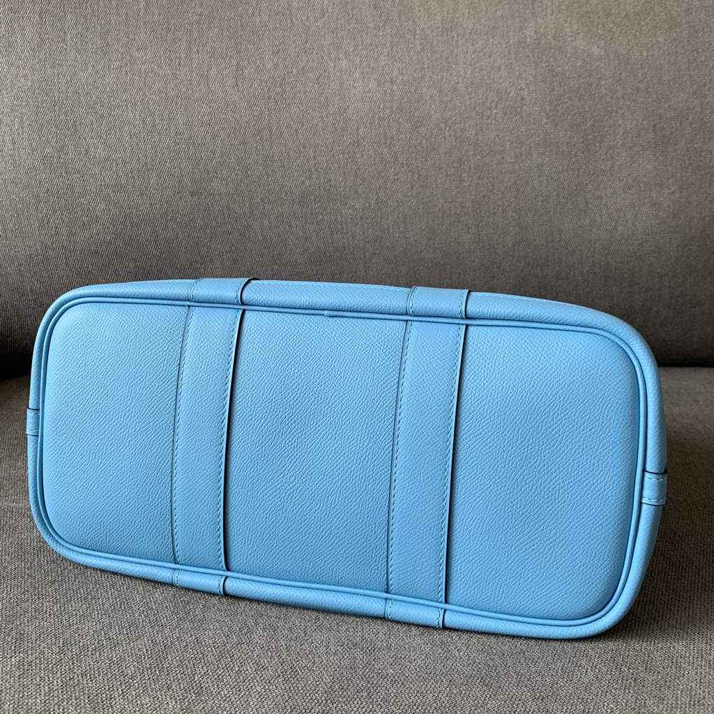 Hermes Garden Party 30 bag Epsom leather Sky Blue