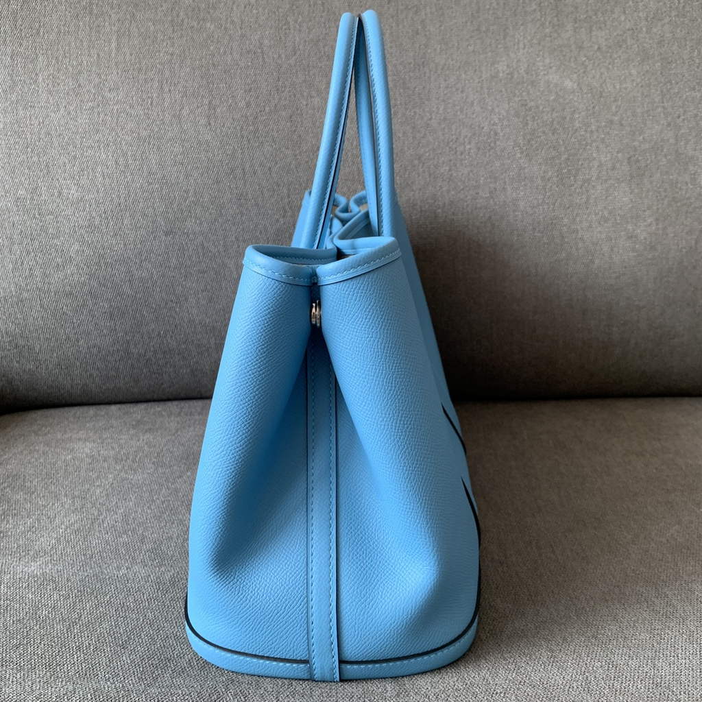 Hermes Garden Party 30 bag Epsom leather Sky Blue