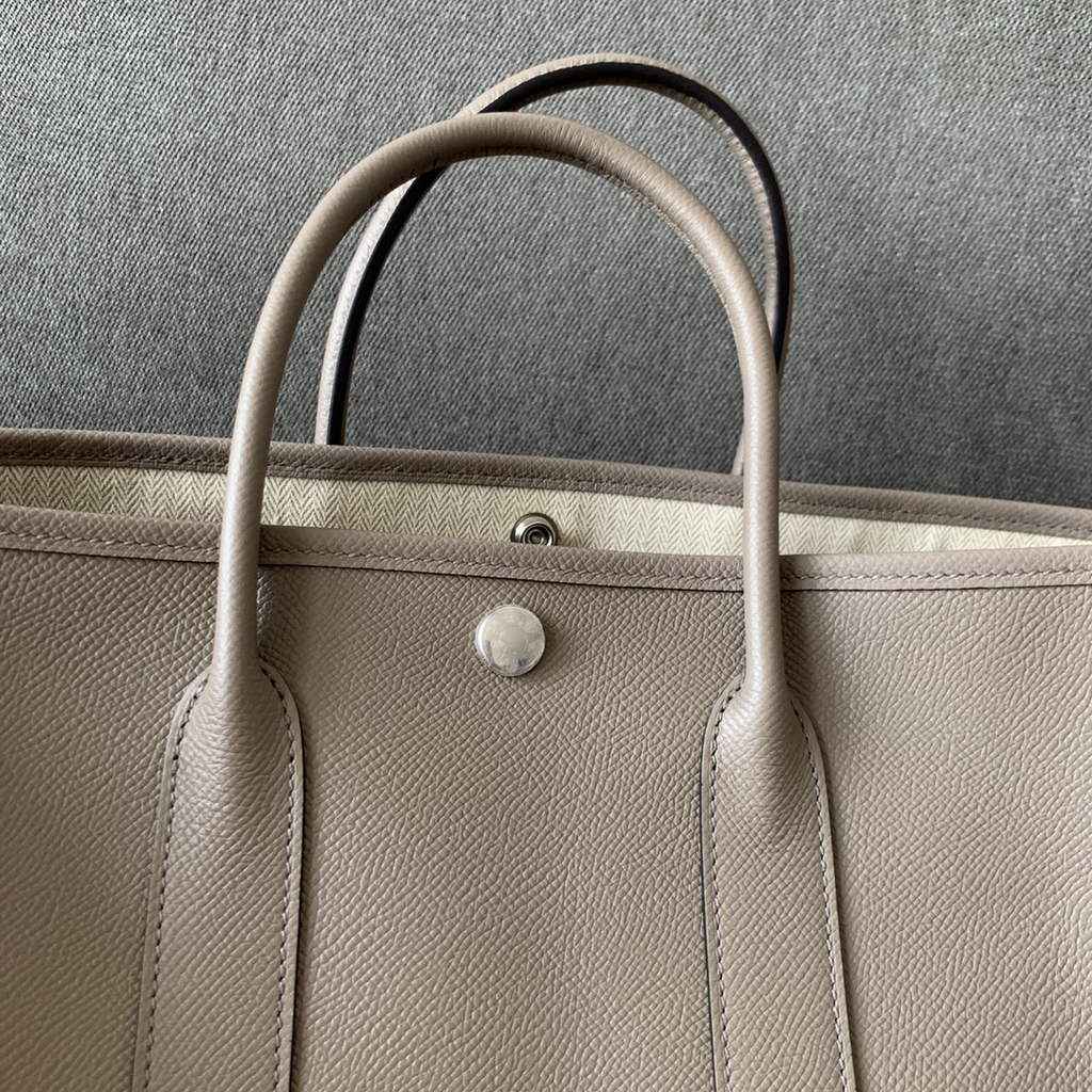 Hermes Garden Party 30 bag Epsom leather Dark Gray