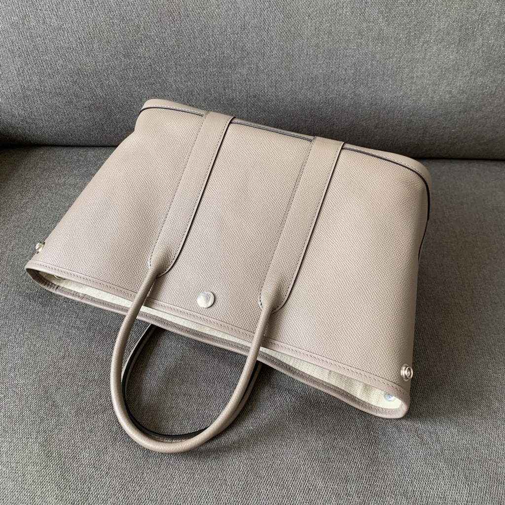 Hermes Garden Party 30 bag Epsom leather Dark Gray