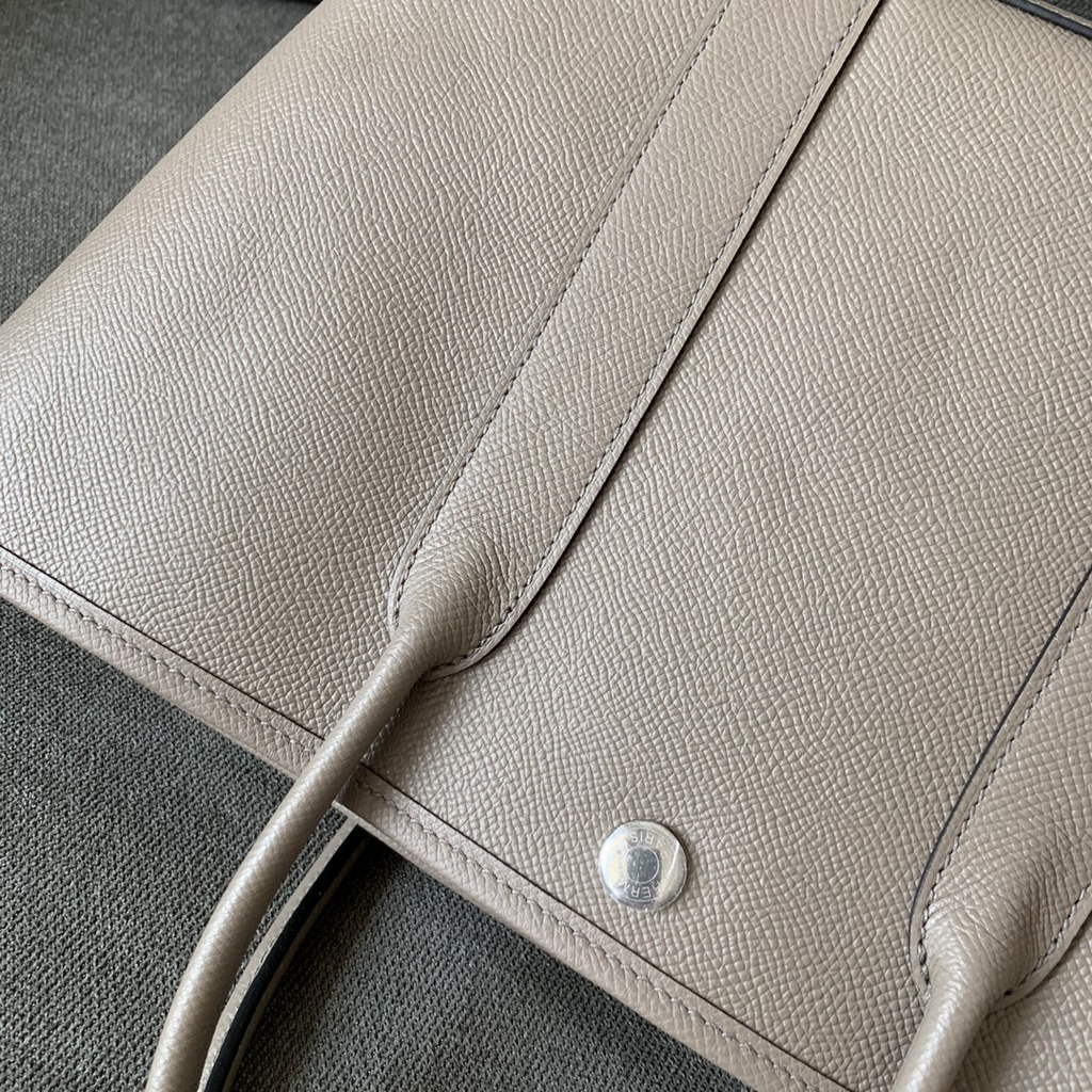 Hermes Garden Party 30 bag Epsom leather Dark Gray