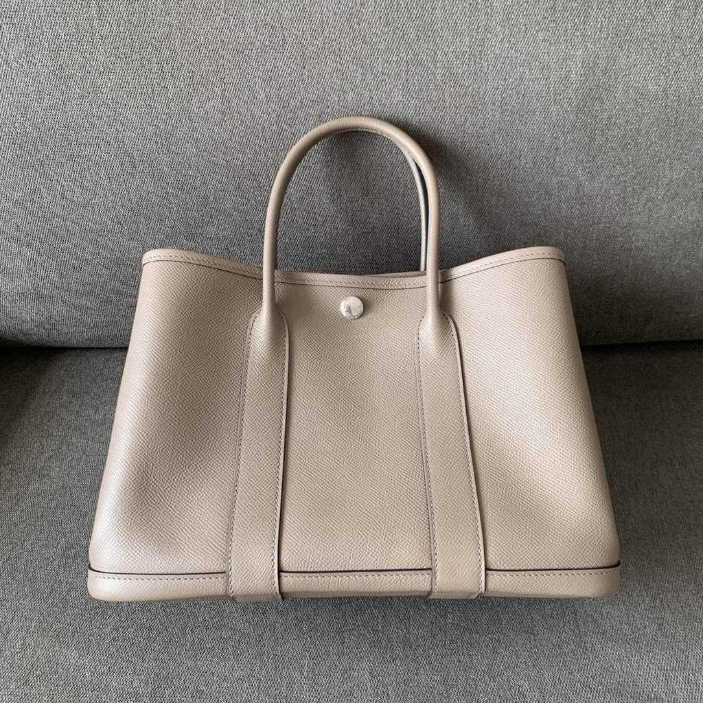 Hermes Garden Party 30 bag Epsom leather Dark Gray