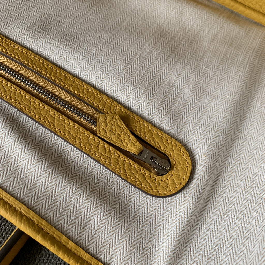 Hermes Garden Party 30 bag Negonda calfskin Yellow