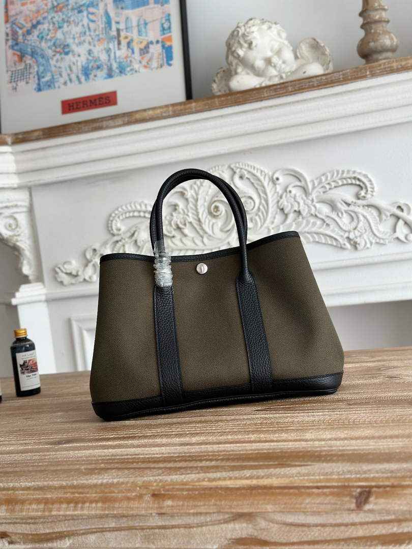 Hermes Garden Party 30 bag H266750 Green black