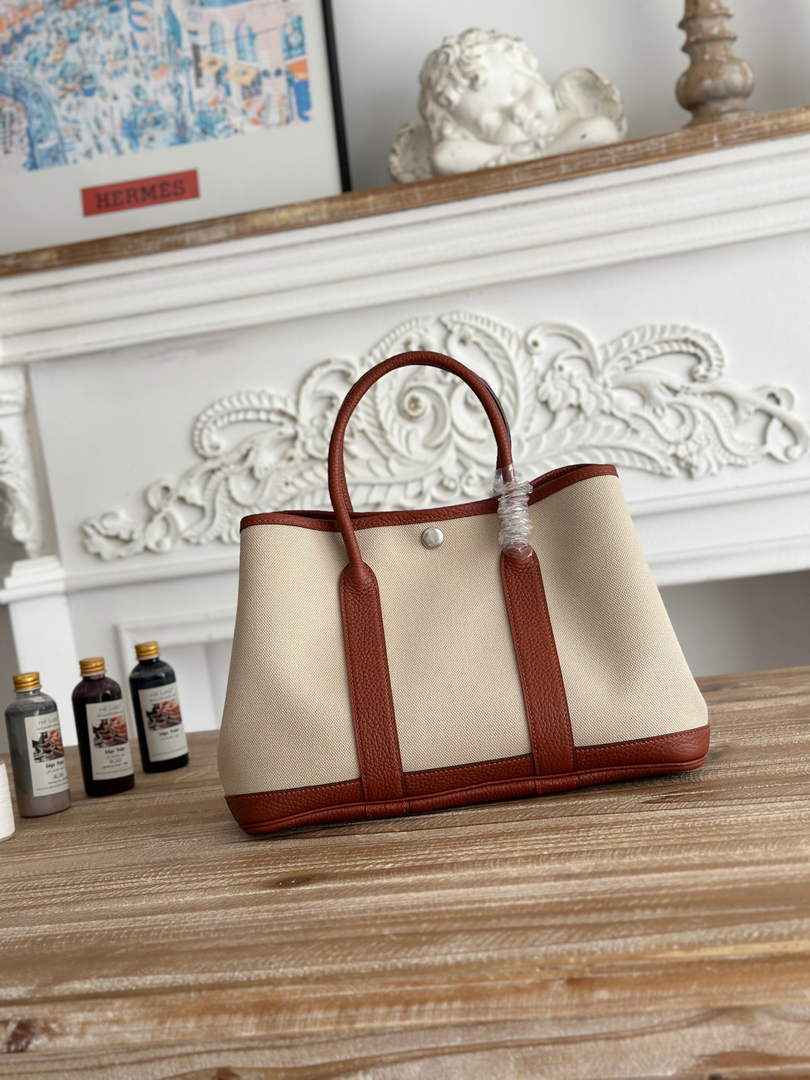 Hermes Garden Party 30 bag H266756 Brown Beige