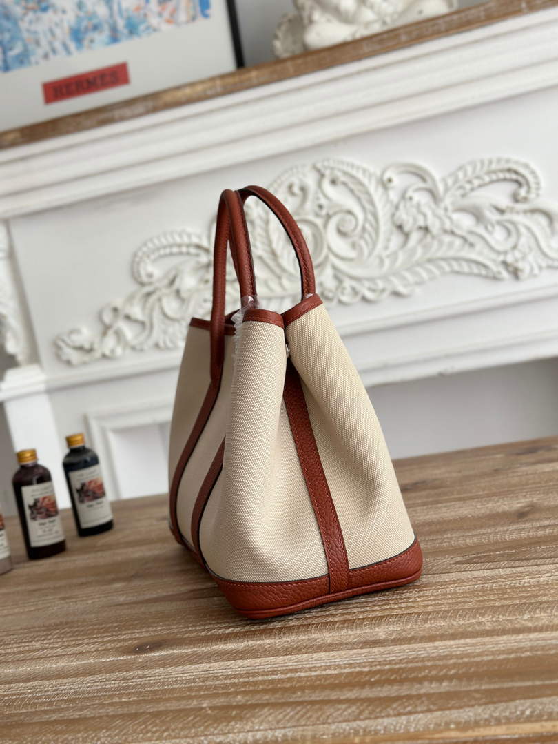 Hermes Garden Party 30 bag H266756 Brown Beige
