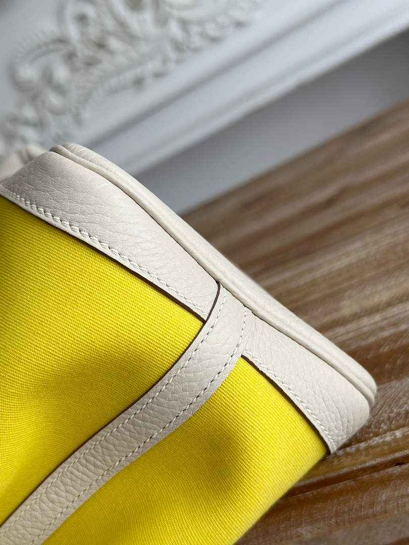 Hermes Garden Party 30 bag H266752 Lemon Yellow beige