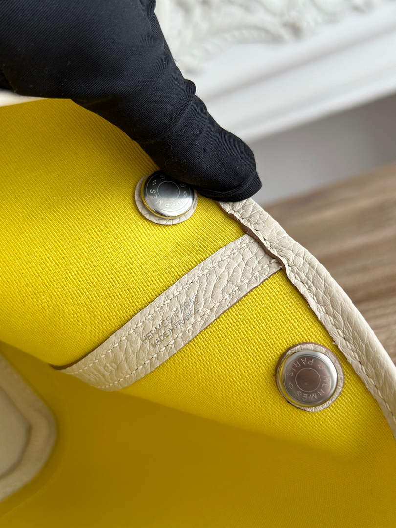 Hermes Garden Party 30 bag H266752 Lemon Yellow beige