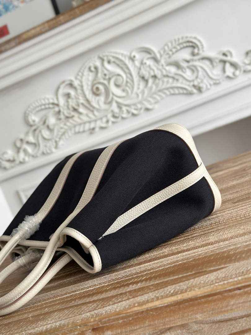 Hermes Garden Party 30 bag H266754 Black beige