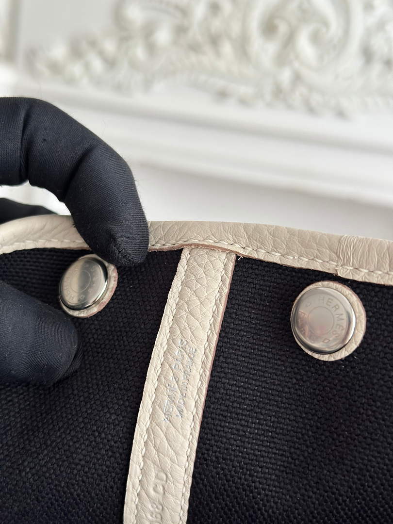 Hermes Garden Party 30 bag H266754 Black beige
