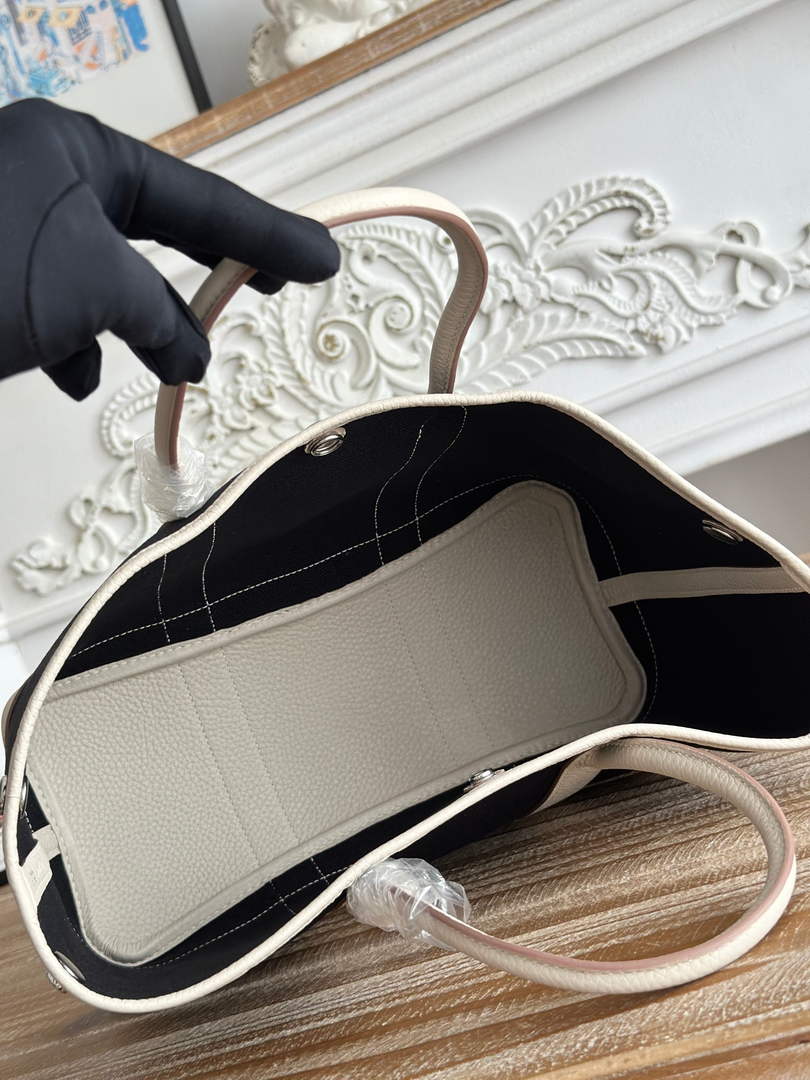 Hermes Garden Party 30 bag H266754 Black beige