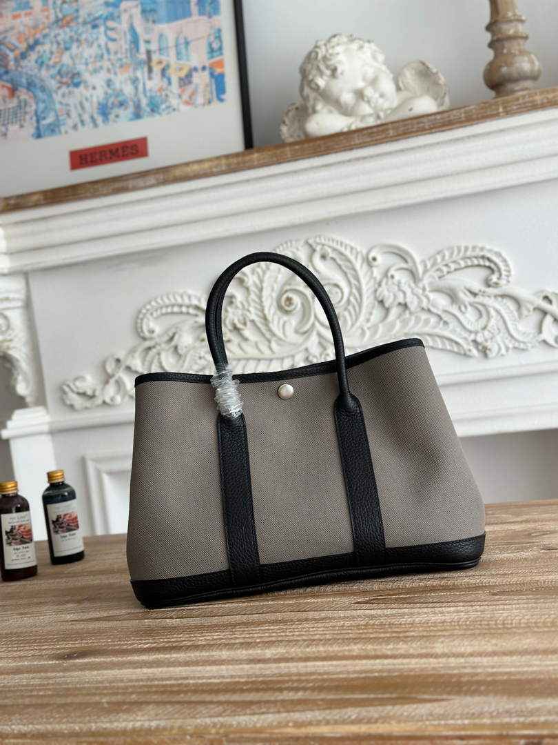 Hermes Garden Party 30 bag H266756 Gray black