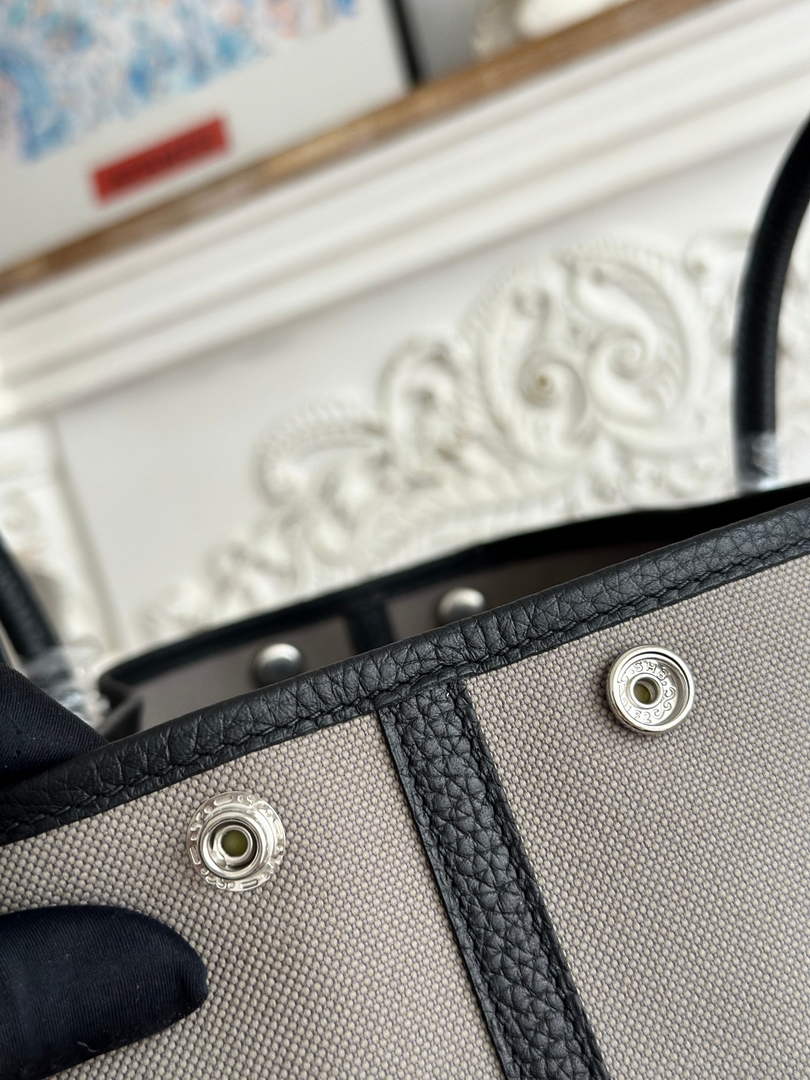 Hermes Garden Party 30 bag H266756 Gray black
