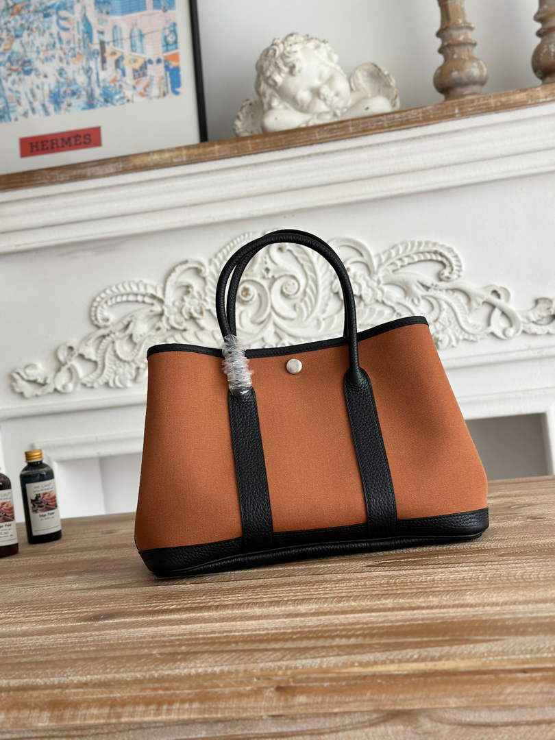 Hermes Garden Party 30 bag H266756 Brown black