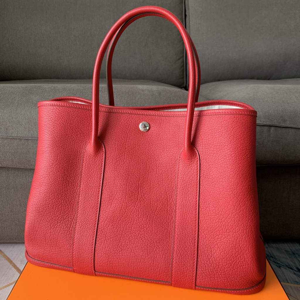 Hermes Garden Party 36 bag Red Togo leather