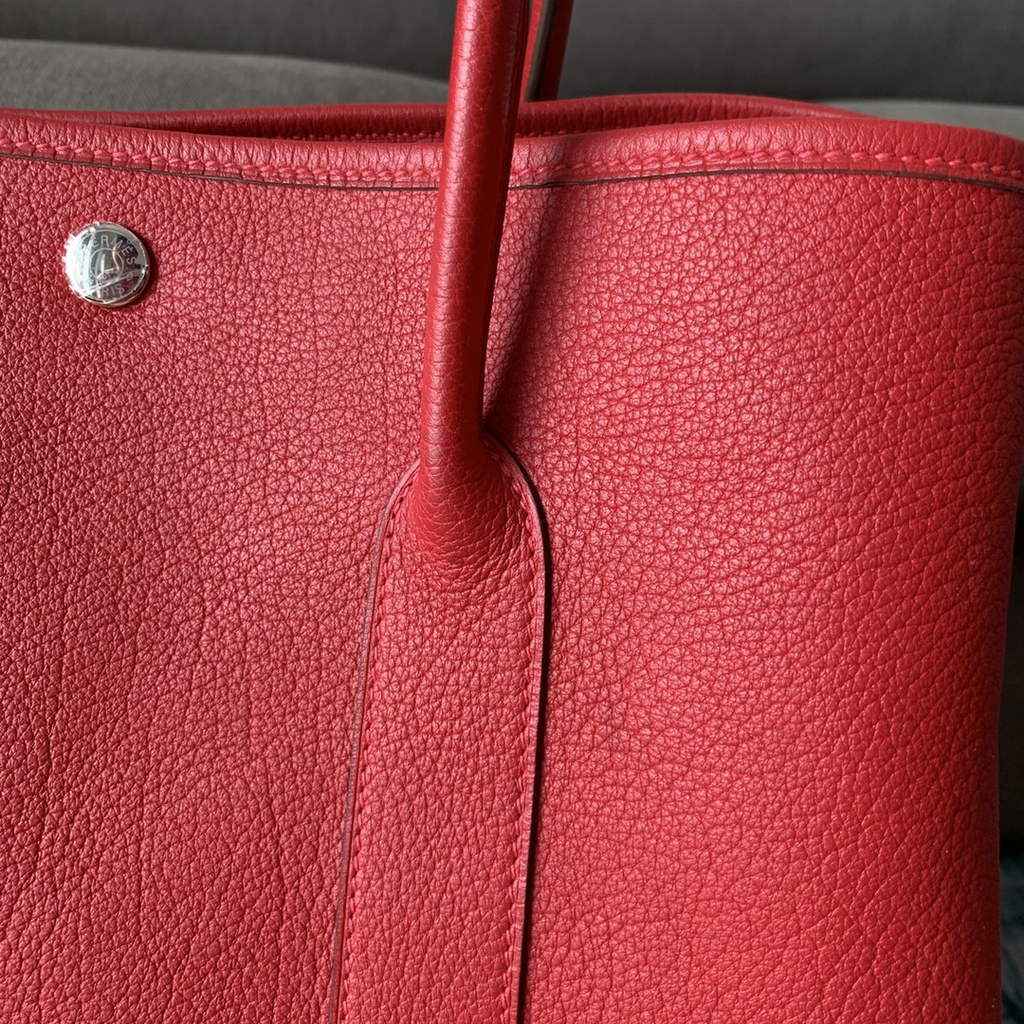 Hermes Garden Party 36 bag Red Togo leather