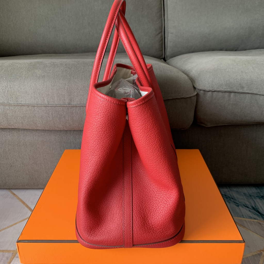 Hermes Garden Party 36 bag Red Togo leather